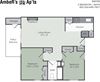 Two bedroom floor plan layout